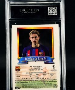 Otra vista de Cromo Frenkie De Jong Topps Finest Flashback MINT 9 · Inception Card Grading · ICG · Sports Cards · TCG