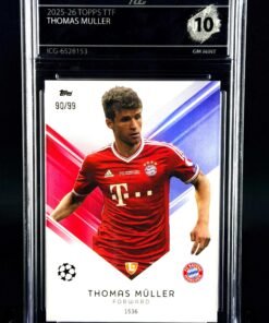 Fotografía de Cromo Thomas Muller Topps TTF 90/99 GEM MINT 10 · Inception Card Grading · ICG · Sports Cards · TCG