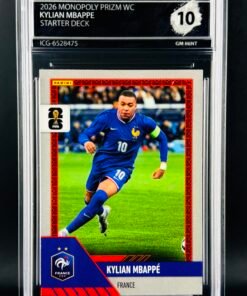 Otra vista de Cromo Kylian Mbappe Panini Fifa World Cup Monopoly Starter Deck GEM MINT 10 · Inception Card Grading · ICG · Sports Cards · TCG