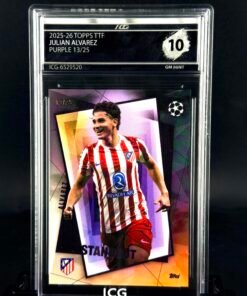 Fotografía de Cromo Julian Alvarez /25 Topps TTF GEM MINT 10 · Inception Card Grading · ICG · Sports Cards · TCG