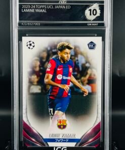 Otra vista de Cromo de fútbol Lamine Yamal TOPPS UCL Japan Inception Card Grading GM MINT 10 sport cards