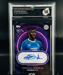 Otra vista de Cromo de fútbol Autógrafo Fashion Sakala 1/25 First Print Rookie card · MINT 10 · Inception Card Grading · ICG · Sports Cards · TCG