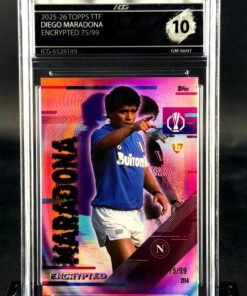 Otra vista de Cromo Diego Maradona 75/99 Topps TTF GEM MINT 10 · Inception Card Grading · ICG · Sports Cards · TCG