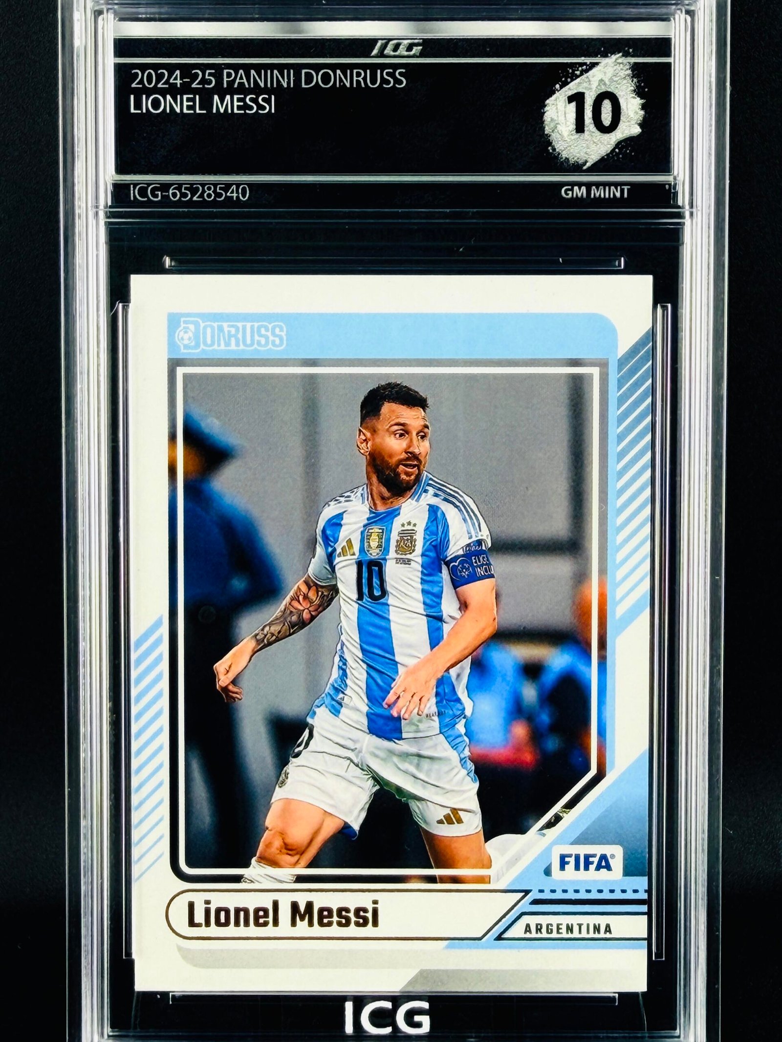 Fotografía de Cromo Lionel Messi Topps GEM MINT 10 · Inception Card Grading · ICG · Sports Cards · TCG