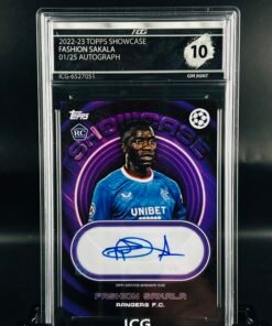 Otra vista de Cromo de fútbol Autógrafo Fashion Sakala 1/25 First Print Rookie card · MINT 10 · Inception Card Grading · ICG · Sports Cards · TCG
