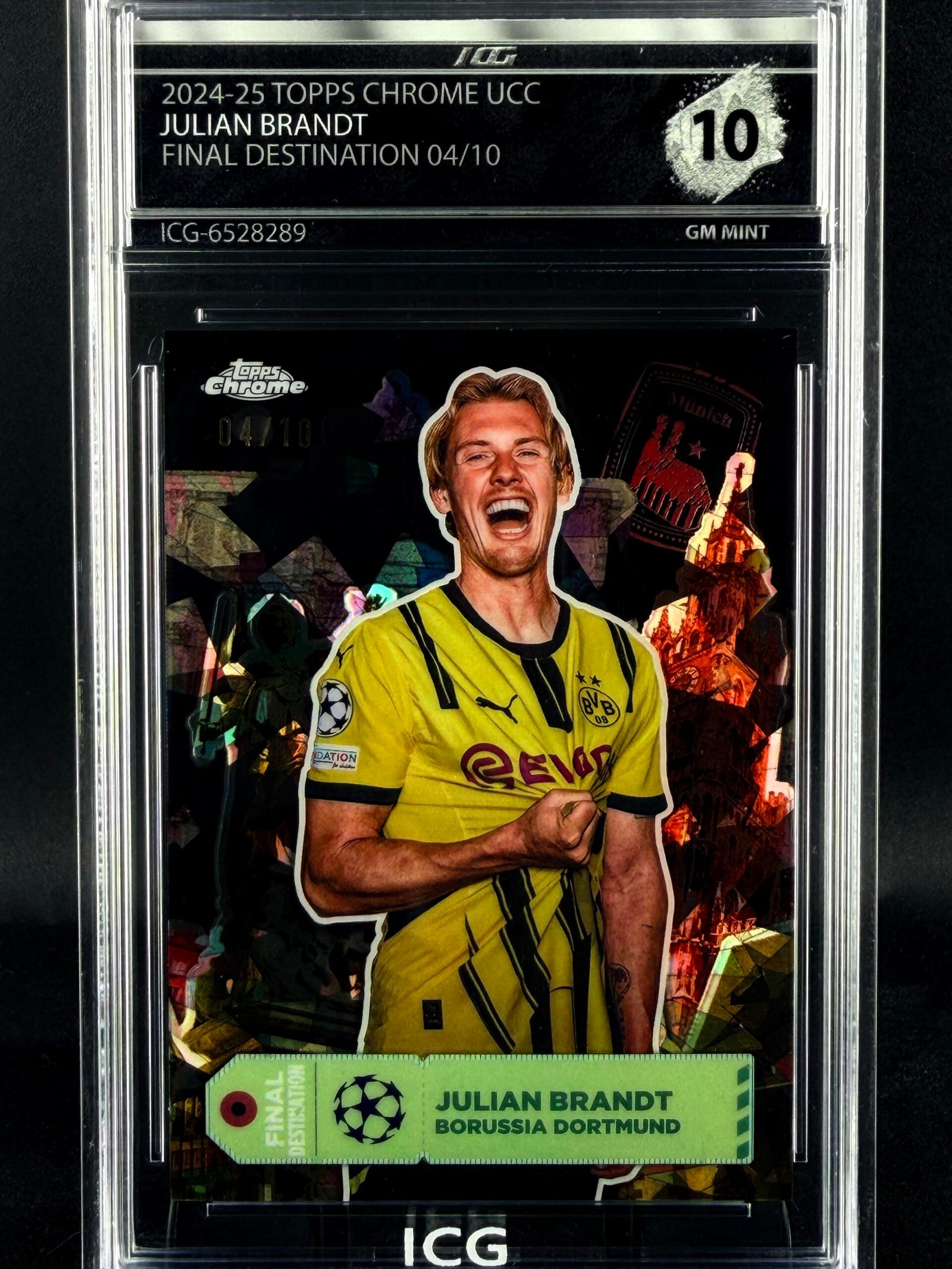 Otra vista de Cromo Julian Brandt 04/10 Topps Chrome GEM MINT 10 · Inception Card Grading · ICG · Sports Cards · TCG