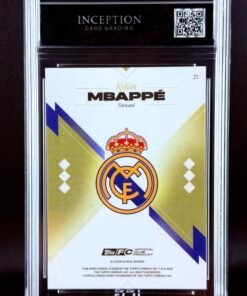 Otra vista de Cromo Kylian Mbappe Topps Los Blancos Real Madrid · GEM MINT 10 · Inception Card Grading · ICG · Sports Cards · TCG