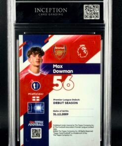 Otra vista de Cromo Max Dowman Topps TTF Limited Edition /99 GEM MINT 10 · Inception Card Grading · ICG · Sports Cards · TCG