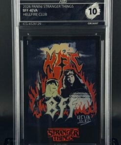 Cromo BFF 4EVA Hellfire club · Stranger Things · Panini · GEM MINT 10 · Inception Card Grading · ICG · Sports Cards · TCG