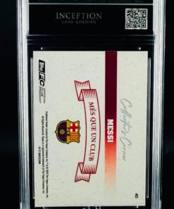 Otra vista de Cromo Lionel Messi TOPPS FCB Team Set GEM MINT 10 · Inception Card Grading · ICG · Sports Cards · TCG