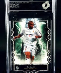 Fotografía de Cromo Ronaldo Nazario Topps Real Madrid Team Set Monolith MINT 9 · Inception Card Grading · ICG · Sports Cards · TCG