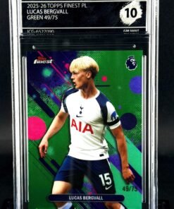Otra vista de Cromo Lucas Bergvall /75 Topps Finest GEM MINT 10 · Inception Card Grading · ICG · Sports Cards · TCG