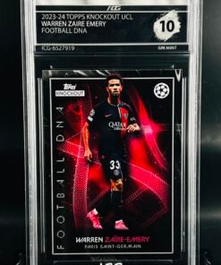 Fotografía de Cromo de fútbol Warren Zaire-Emery Topps Knockout Football DNA · GEM MINT 10 · Inception Card Grading · ICG · Sports Cards · TCG