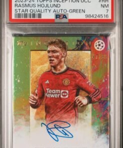 Fotografía de Cromo 2023-24 TOPPS INCEPTION UEFA CLUB COMPETITIONS STAR QUALITY AUTOGRAPHS #RH RASMUS HOJLUND STAR QUALITY AUTO-GREEN