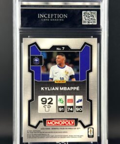 Otra vista de Cromo Kylian Mbappe Panini Fifa World Cup Monopoly GEM MINT 10 · Inception Card Grading · ICG · Sports Cards · TCG
