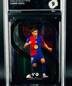 Otra vista de Cromo Lamine Yamal Panini Select MINT 9 · Inception Card Grading · ICG · Sports Cards · TCG
