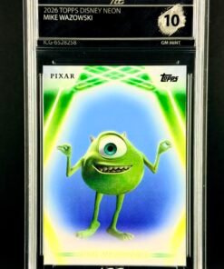Cromo Mike Wazowski · Disney · Topps Neon · GEM MINT 10 · Inception Card Grading · ICG · Sports Cards · TCG