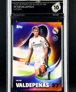 Otra vista de Cromo Victor Valdepeñas Rookie Futuro Topps Los Blancos Real Madrid · GEM MINT 10 · Inception Card Grading · ICG · Sports Cards · TCG