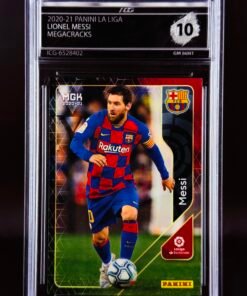 Fotografía de Cromo Lionel Messi Panini Megacracks GEM MINT 10 · Inception Card Grading · ICG · Sports Cards · TCG