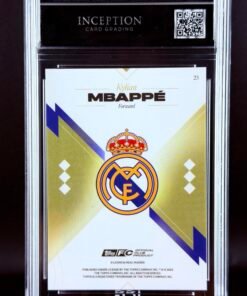 Otra vista de Cromo Kylian Mbappe Topps Los Blancos Real Madrid · GEM MINT 10 · Inception Card Grading · ICG · Sports Cards · TCG