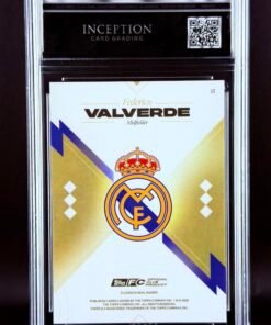 Otra vista de Cromo Fede Valverde Topps Los Blancos Real Madrid · GEM MINT 10 · Inception Card Grading · ICG · Sports Cards · TCG