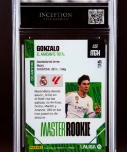 Otra vista de Cromo Gonzalo García Master Rookie Panini Megacracks GEM MINT 10 · Inception Card Grading · ICG · Sports Cards · TCG