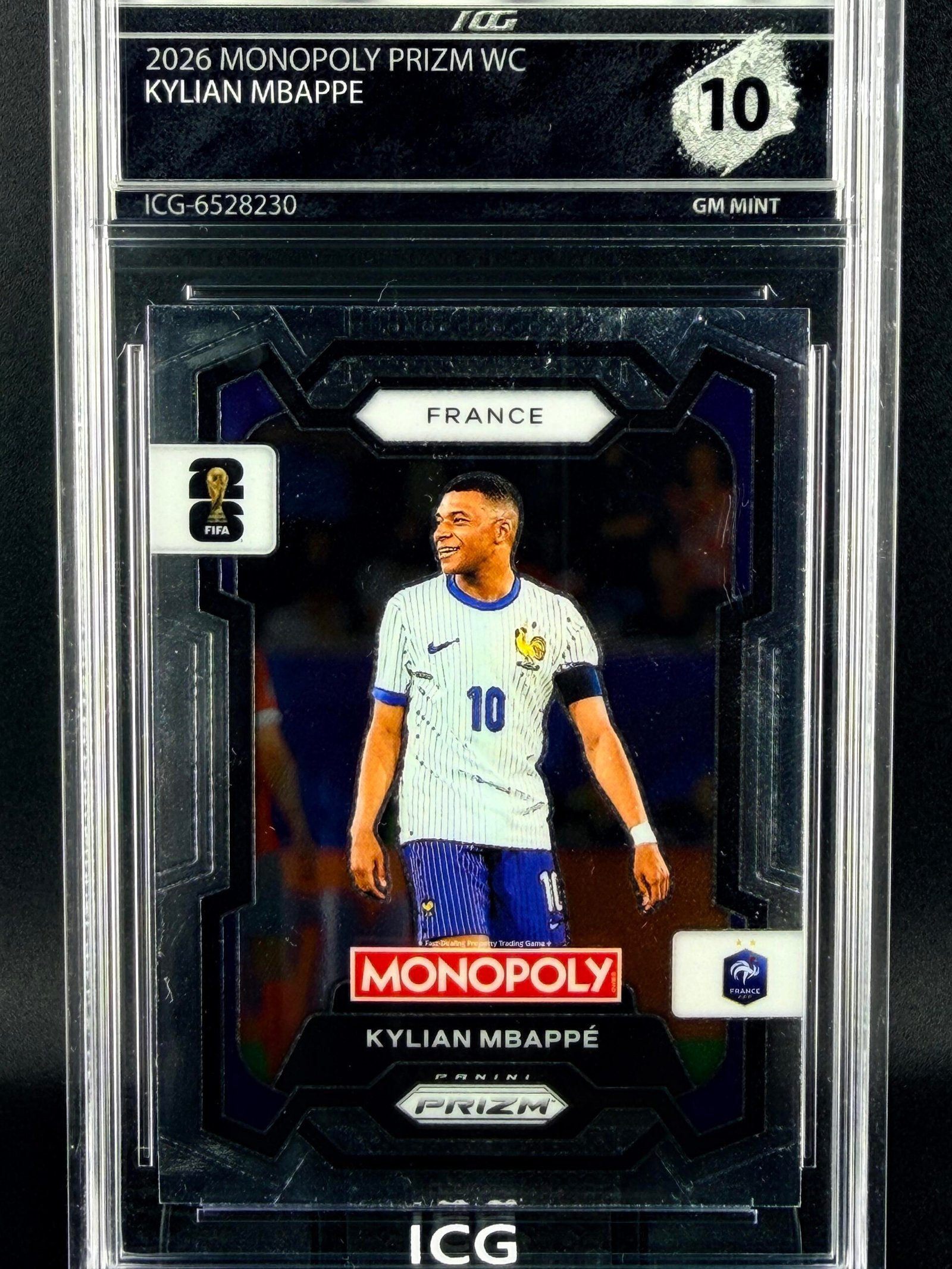 Fotografía de Cromo Kylian Mbappe Panini Monopoly GEM MINT 10 · Inception Card Grading · ICG · Sports Cards · TCG