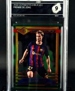 Otra vista de Cromo Frenkie De Jong Topps Finest Flashback MINT 9 · Inception Card Grading · ICG · Sports Cards · TCG