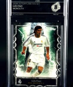 Fotografía de Cromo Figo Topps Real Madrid Team Set Monolith Near MINT 8 · Inception Card Grading · ICG · Sports Cards · TCG