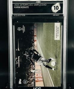 Fotografía de Cromo de Karim Konate Topps Simplicidad · GM MINT 10· Inception Card Grading · ICG · Sports Cards · TCG