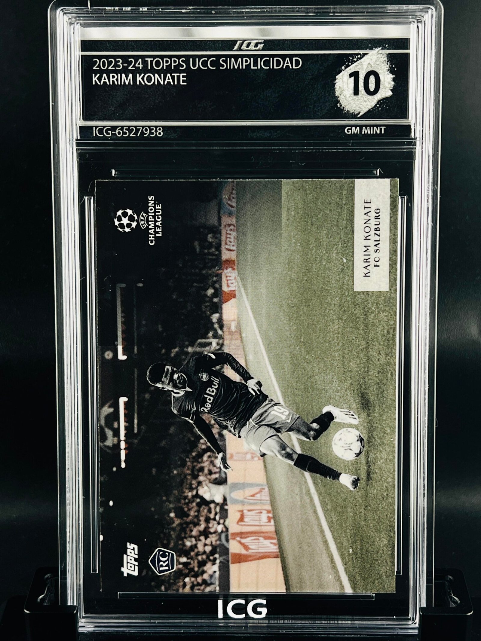 Fotografía de Cromo de Karim Konate Topps Simplicidad · GM MINT 10· Inception Card Grading · ICG · Sports Cards · TCG