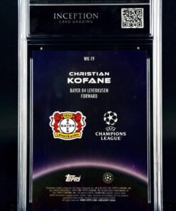 Otra vista de Cromo Christian Kofane Wonderkids Topps Chrome GEM MINT 10 · Inception Card Grading · ICG · Sports Cards · TCG