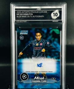 Otra vista de Cromo de fútbol Autógrafo Micah Hamilton /75 Topps Stadium Chrome · MINT 10 · Inception Card Grading · ICG · Sports Cards · TCG