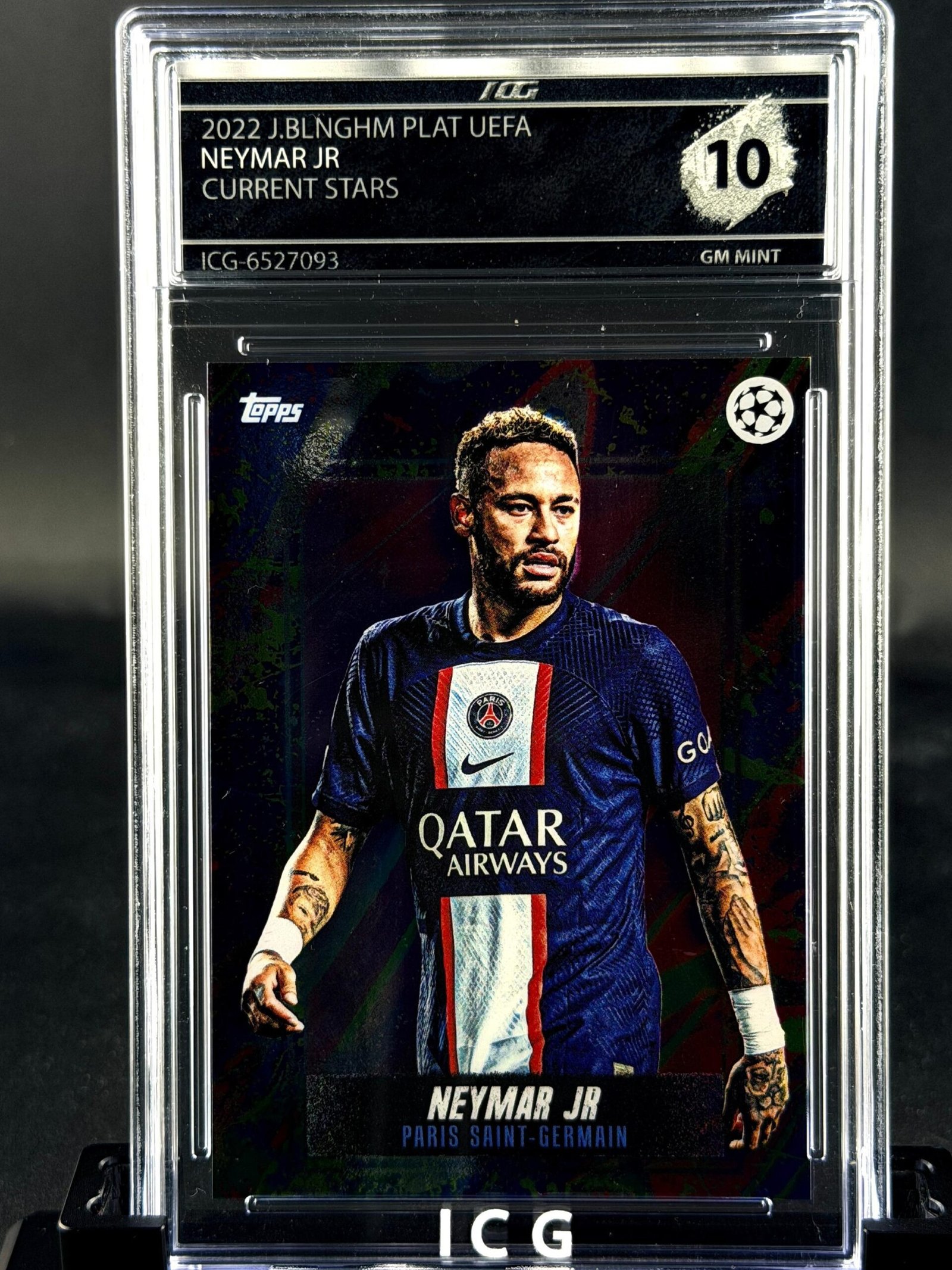 Otra vista de Cromo Neymar JR Topps GEM MINT 10 · Inception Card Grading · ICG · Sports Cards · TCG
