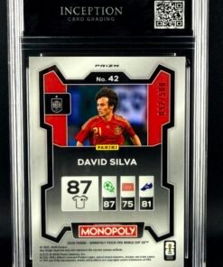 Otra vista de Cromo David Silva Panini Monopoly Gold Big Money Shimmer GEM MINT 10 · Inception Card Grading · ICG · Sports Cards · TCG