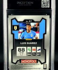 Otra vista de Cromo Luis Suarez Panini Monopoly GEM MINT 10 · Inception Card Grading · ICG · Sports Cards · TCG