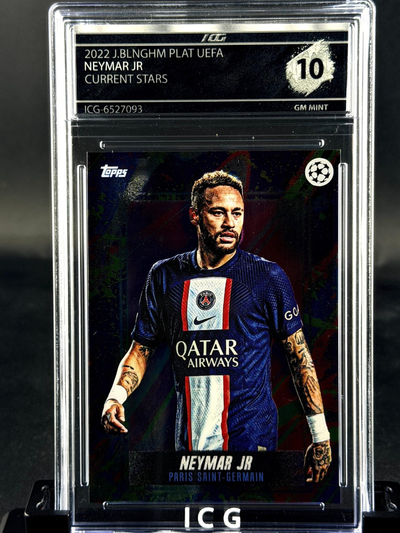 Otra vista de Cromo Neymar JR Topps GEM MINT 10 · Inception Card Grading · ICG · Sports Cards · TCG