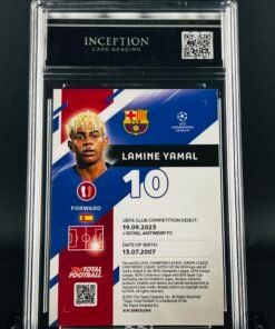 Otra vista de Cromo Lamine Yamal /10 Topps · GEM MINT 10 · Inception Card Grading · ICG · Sports Cards · TCG