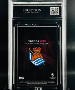 Otra vista de Cromo de fútbol Takefusa Kubo Topps Knockout Football DNA · GEM MINT 10 · Inception Card Grading · ICG · Sports Cards · TCG