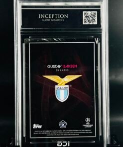Otra vista de Cromo de fútbol Gustav Isaksen Rookie Topps Knockout Football DNA · GEM MINT 10 · Inception Card Grading · ICG · Sports Cards · TCG