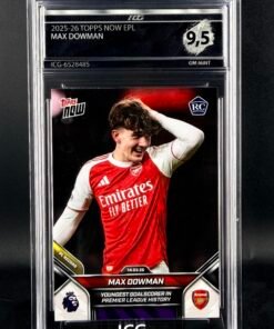 Otra vista de Cromo Max Dowman Rookie Topps GEM MINT 9,5 · Inception Card Grading · ICG · Sports Cards · TCG