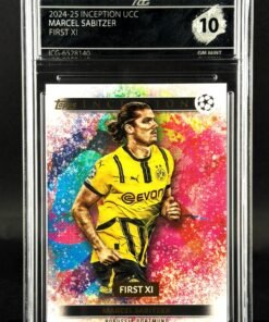 Fotografía de Cromo Marcel Sabitzer Topps Inception GEM MINT 10 · Inception Card Grading · ICG · Sports Cards · TCG