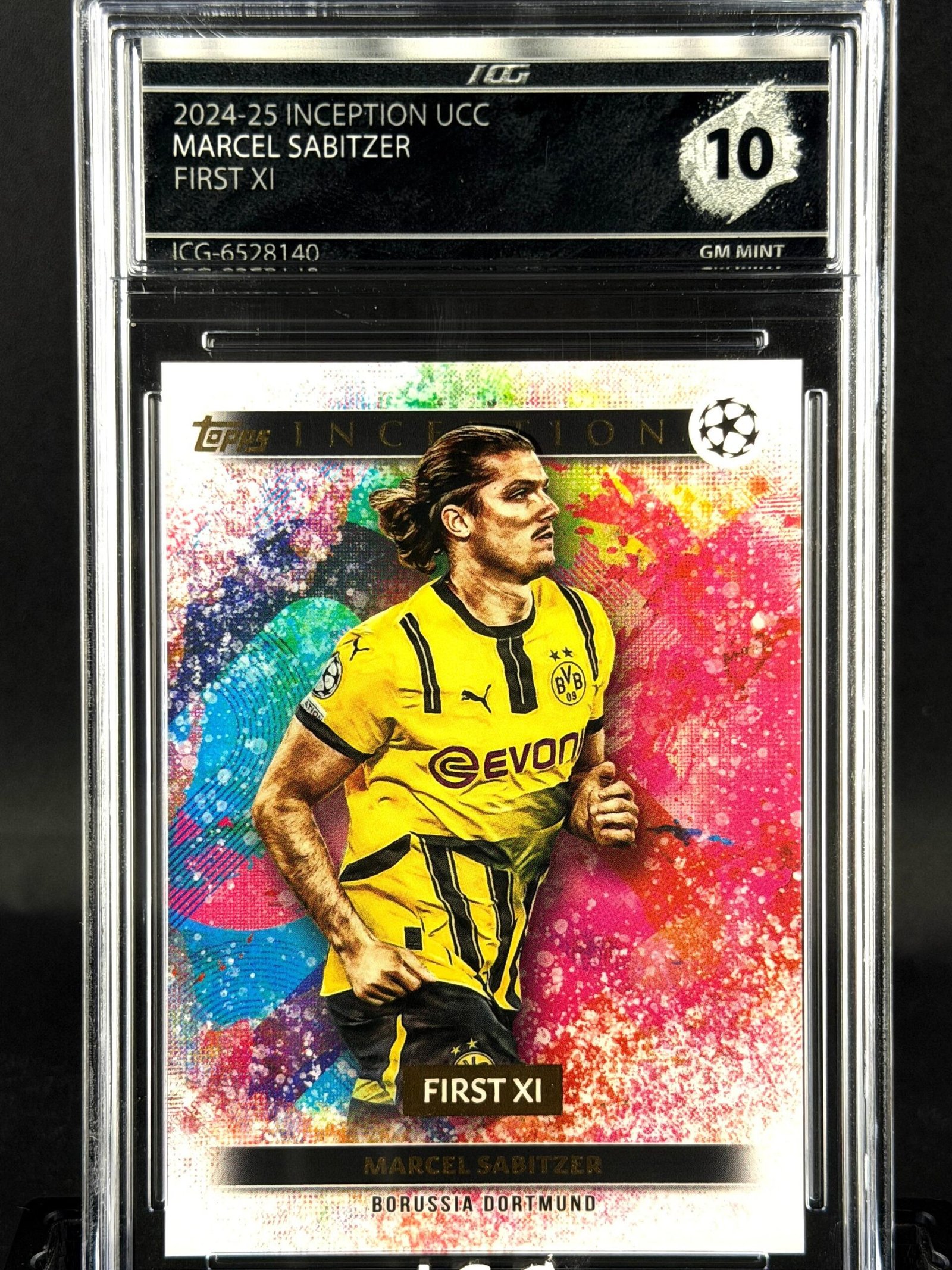 Fotografía de Cromo Marcel Sabitzer Topps Inception GEM MINT 10 · Inception Card Grading · ICG · Sports Cards · TCG