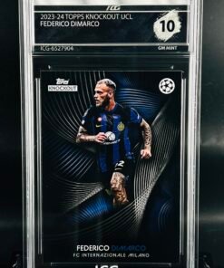 Otra vista de Cromo de fútbol Federico Dimarco Topps Knockout · GEM MINT 10 · Inception Card Grading · ICG · Sports Cards · TCG