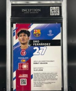 Otra vista de Cromo de fútbol Dro Fernandez Rookie /10 TOPPS TTF · GM MINT 10· Inception Card Grading · ICG · Sports Cards · TCG