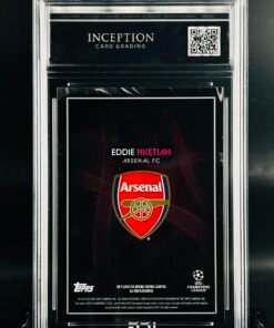 Otra vista de Cromo de fútbol Eddie Nketiah Topps Knockout Football DNA · GEM MINT 10 · Inception Card Grading · ICG · Sports Cards · TCG