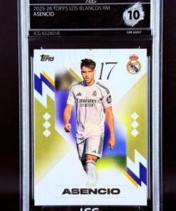 Otra vista de Cromo Asencio Topps Los Blancos Real Madrid · GEM MINT 10 · Inception Card Grading · ICG · Sports Cards · TCG