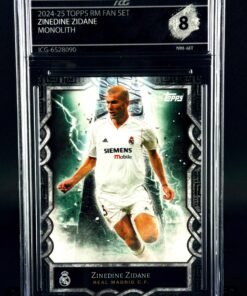 Otra vista de Cromo Zidane Topps Real Madrid Team Set Monolith Near MINT 8 · Inception Card Grading · ICG · Sports Cards · TCG