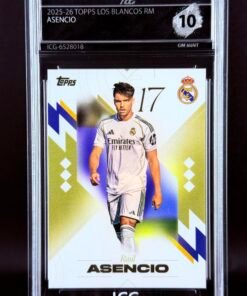 Fotografía de Cromo Asencio Topps Los Blancos Real Madrid · GEM MINT 10 · Inception Card Grading · ICG · Sports Cards · TCG