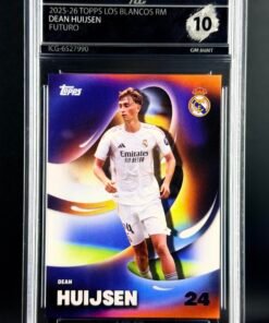 Fotografía de Cromo Dean Huijsen Futuro Topps Los Blancos Real Madrid · GEM MINT 10 · Inception Card Grading · ICG · Sports Cards · TCG